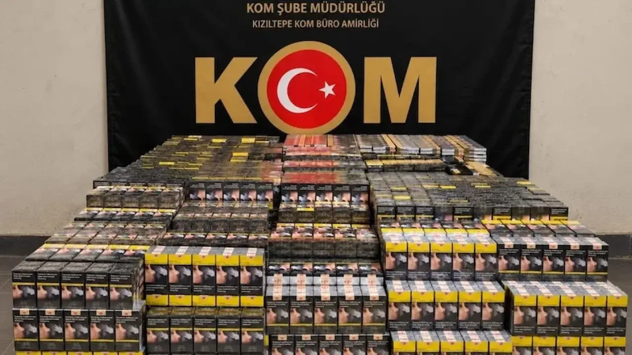 Kızıltepe’de araçtan 6 bin 100 paket bandrolsüz sigara çıktı
