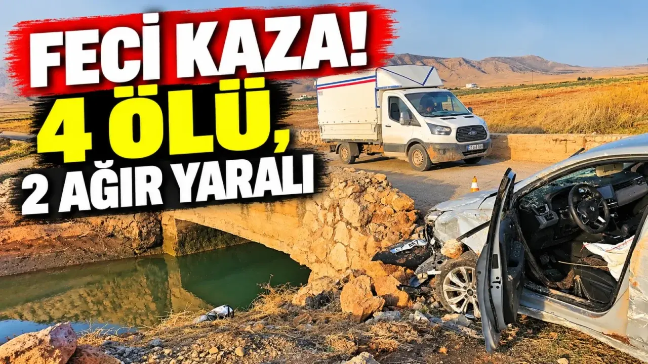 Nusaybin’de otomobil sulama kanalına devrildi: 4 can kaybı, 2 ağır yaralı
