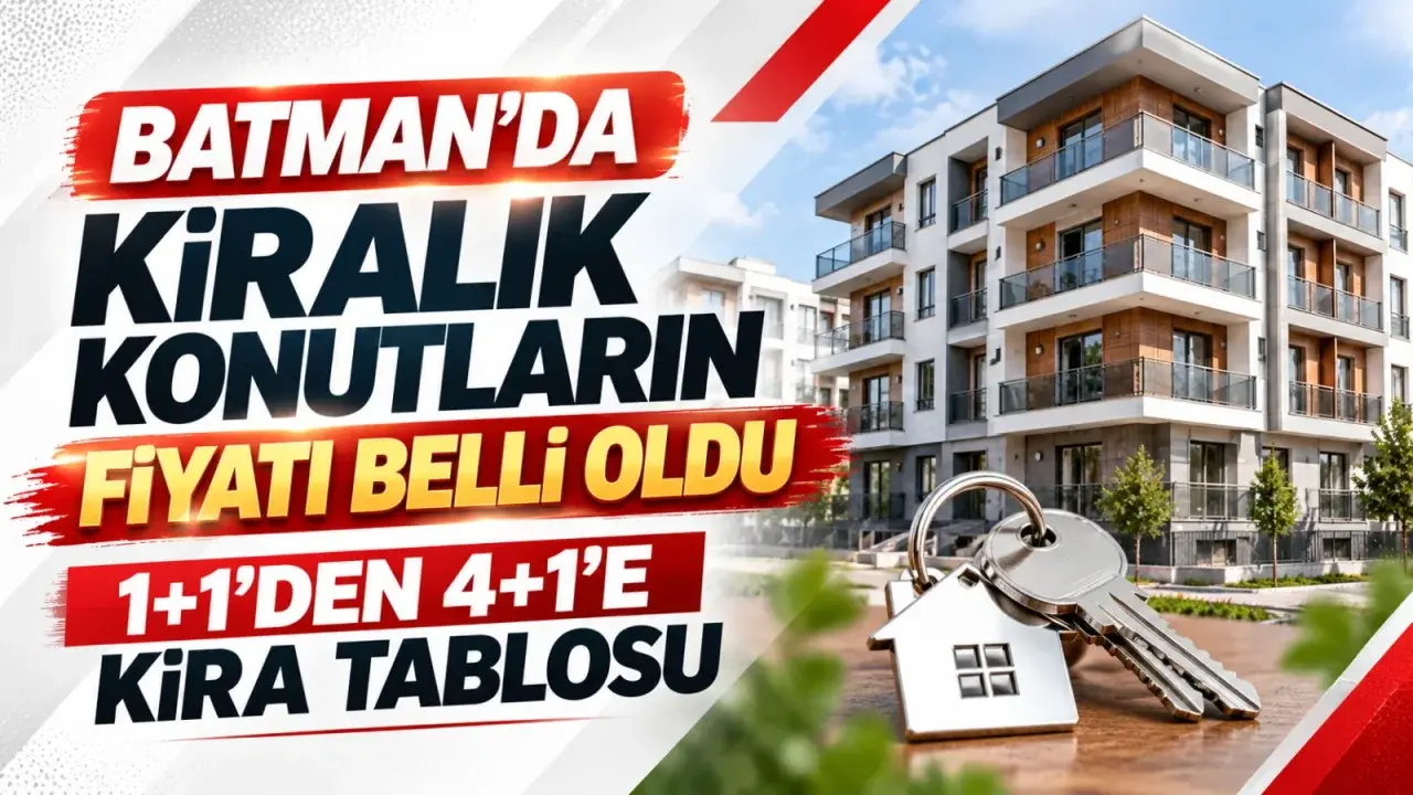 Batman’da konut kiraları daire büyüklüğüne göre 15 bin 500-27 bin 500 TL aralığında