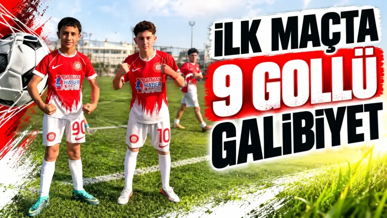 19 Mayıs Gençlik Spor’un U14 takımında forma giyen genç futbolcular