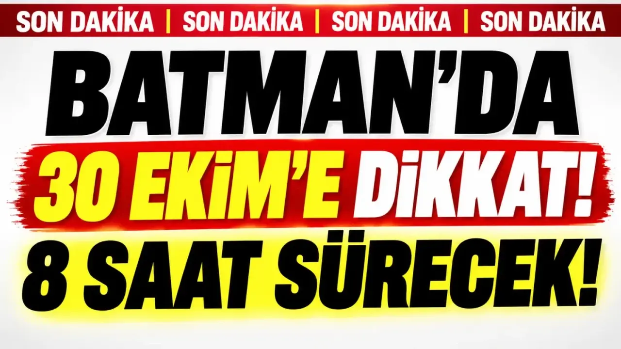 Batman’da planlı elektrik kesintisi uygulanacak bölgeleri gösteren haber görseli