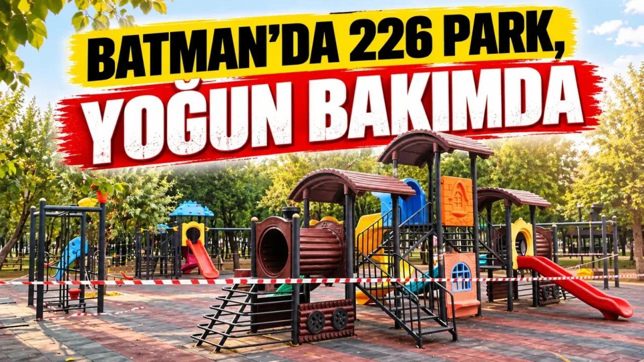 Batman’daki parklarda ekipmanlar yenileniyor
