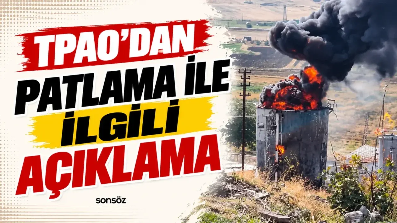 Batman’daki TPAO tesisinde yaşanan patlamanın ardından yangın çıktı