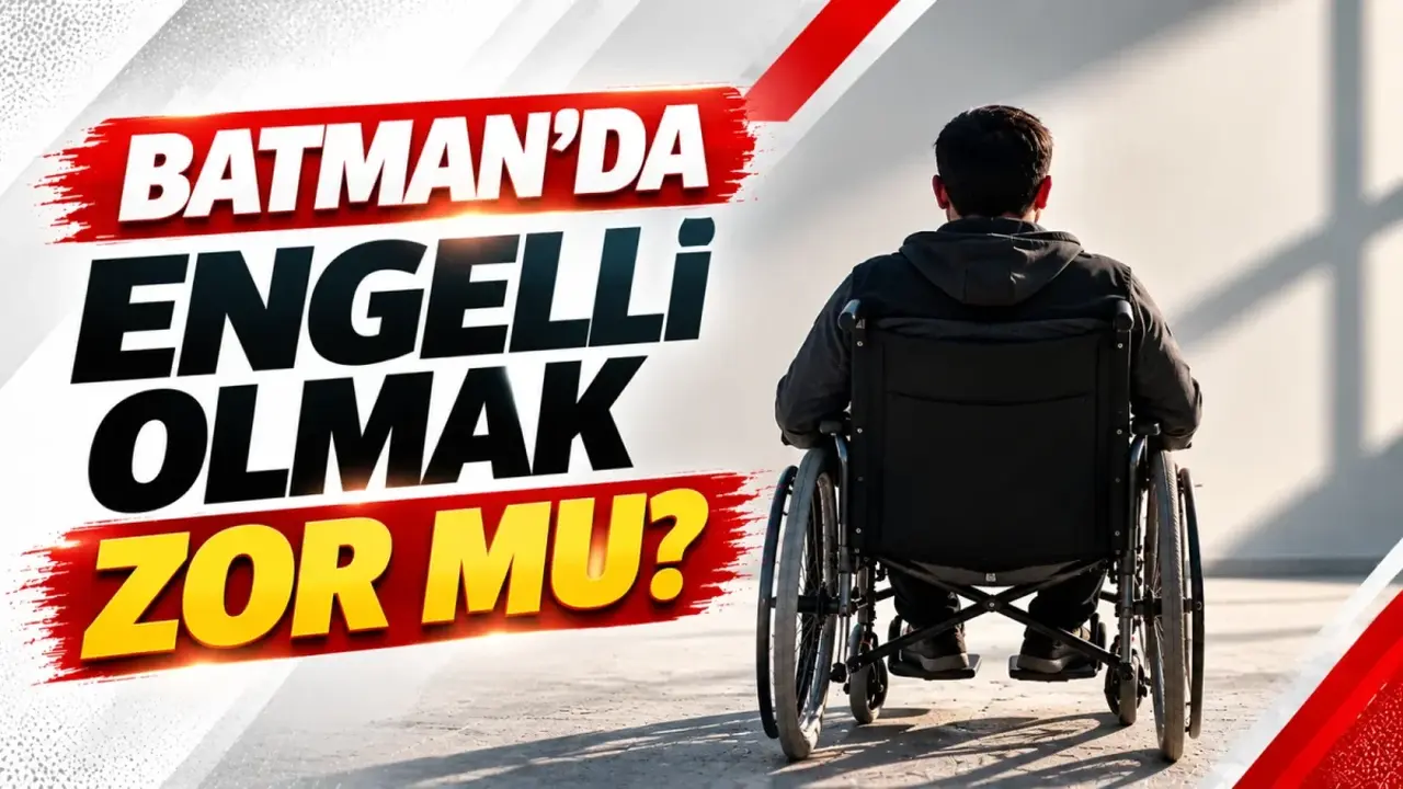 Batman’da engelli bireylerin kullanımındaki kaldırımlar, yaya üst geçitleri ve hissedilebilir yüzeylerdeki erişilebilirlik sorunlarını gösteren görsel