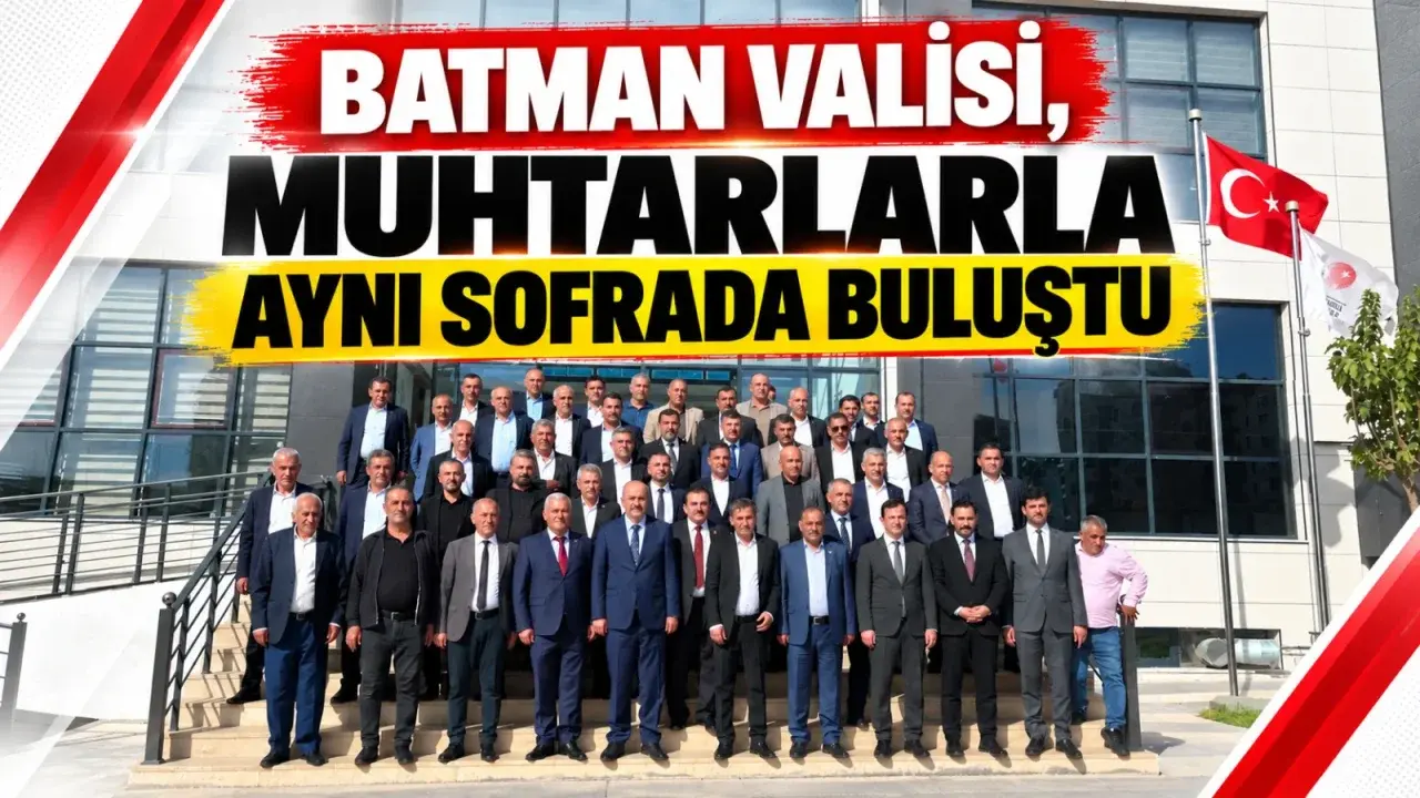 Batman Sivil Toplum Merkezi’nde Vali Ekrem Canalp’ın muhtarlarla yemek programından görüntü