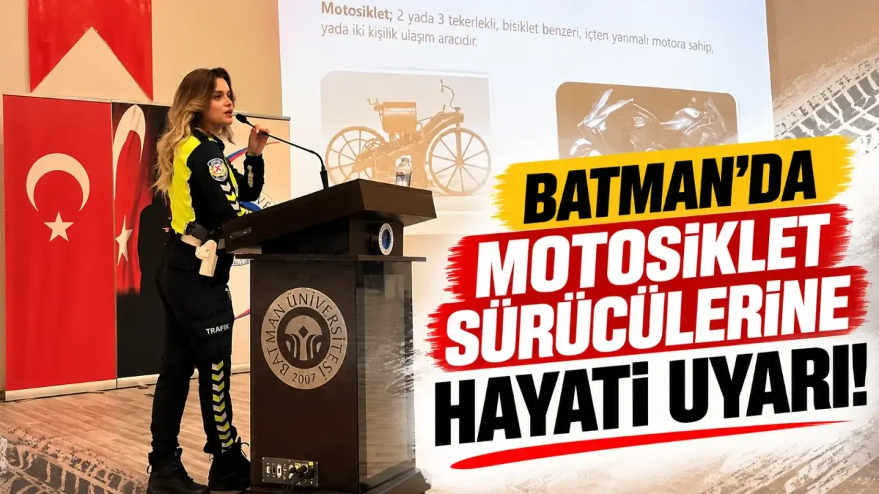 Batman Üniversitesinde gençlere motosiklet güvenliği eğitimi verildi