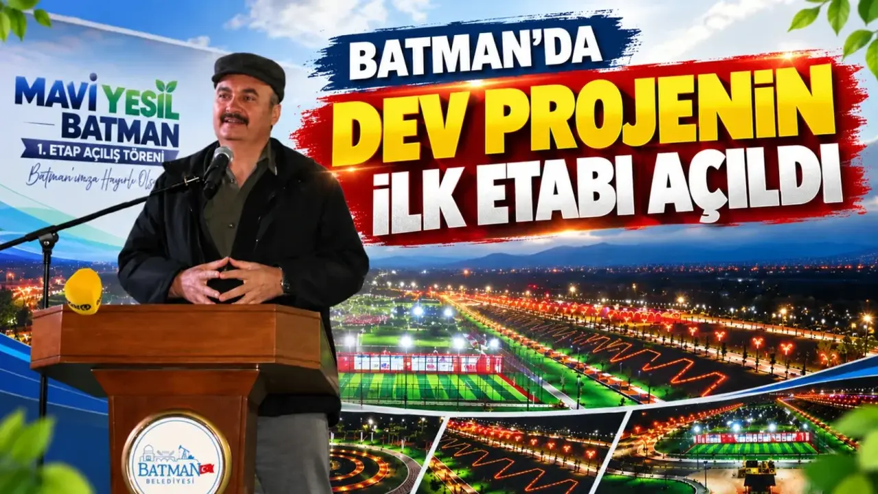 Batman Çayı kıyısındaki Mavi Yeşil Batman Projesi alanı ve açılış töreni