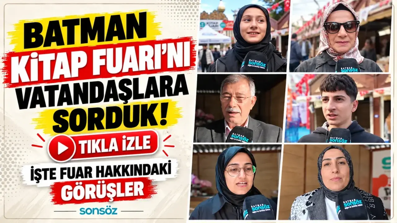 Batman’da 9. Kitap Fuarı için ziyaretçilerin görüşleri alındı