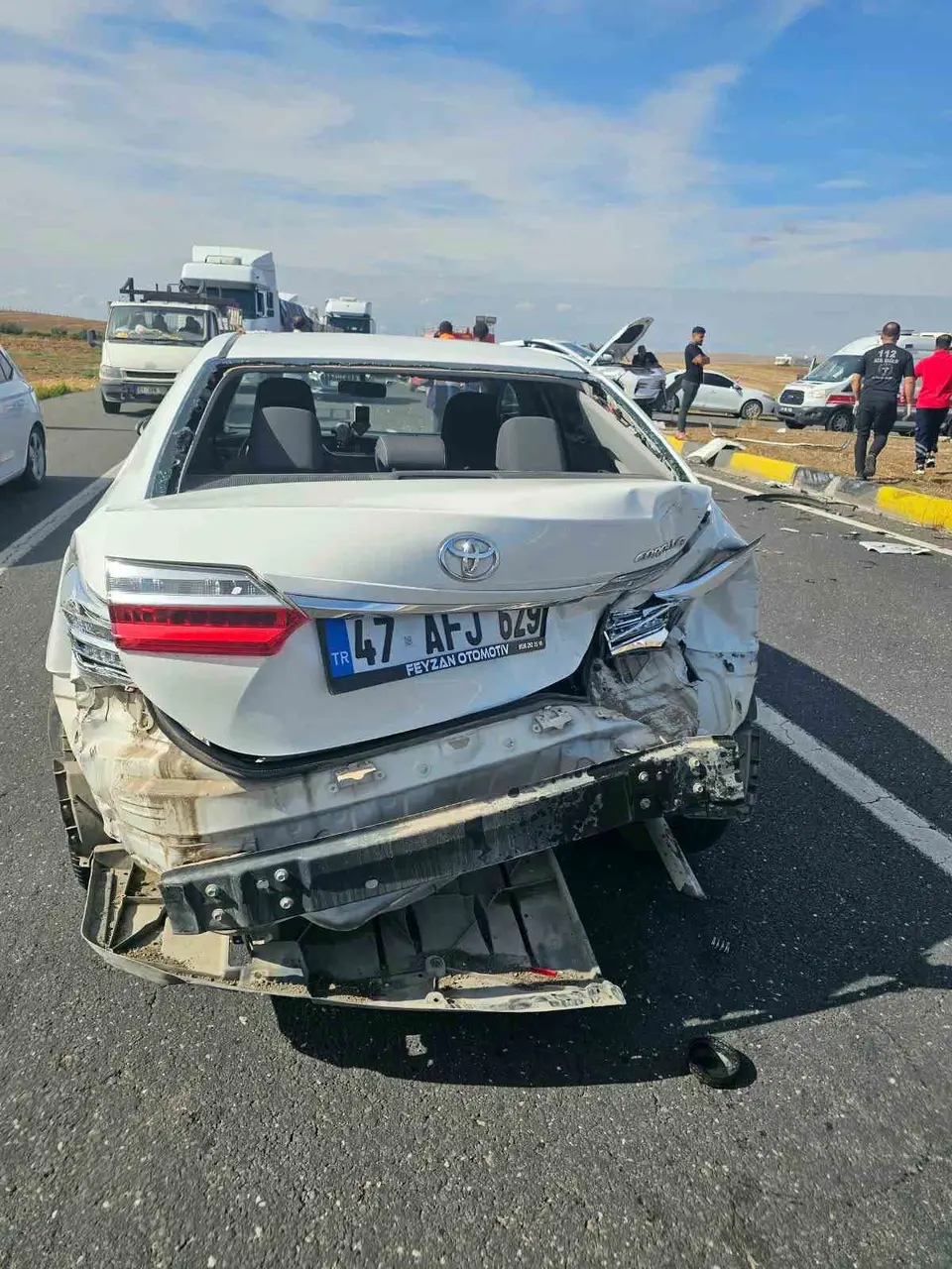 Nusaybin’de üç aracın çarpıştığı kazada 5 kişi yaralandı