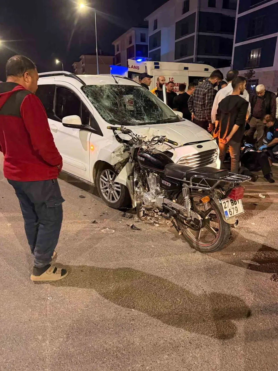 İslahiye’de motosiklet sürücüsü kazada yaralandı