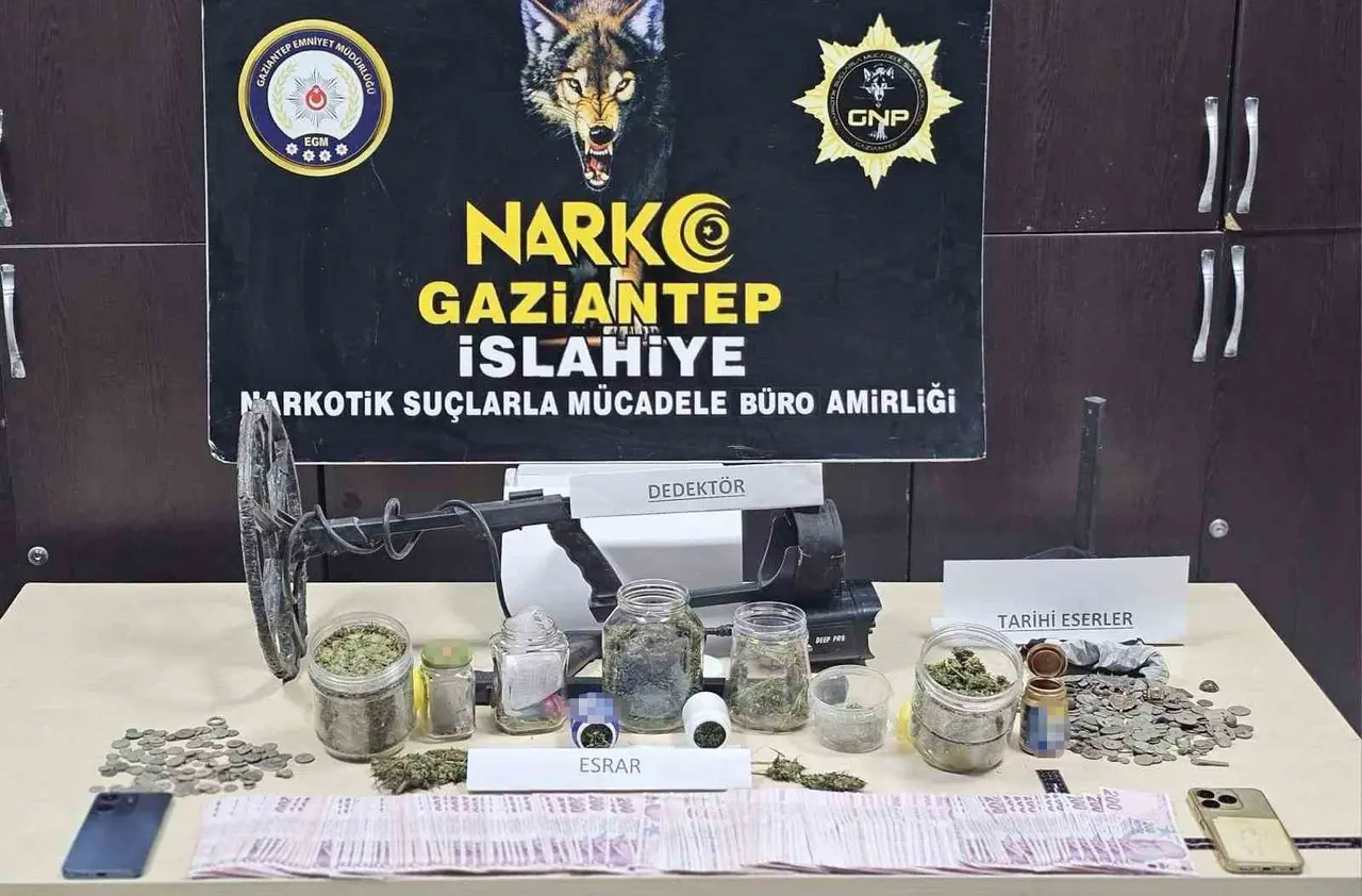 İslahiye’deki aramada 495 tarihi eser niteliğinde sikke bulundu