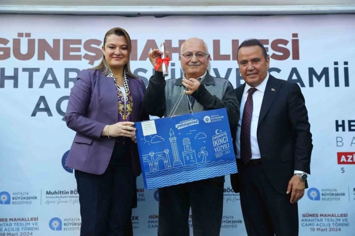 Antalya Büyükşehir Belediyesi Güneş Mahallesi Kentsel Dönüşüm Projesi Anahtar Teslim Töreni