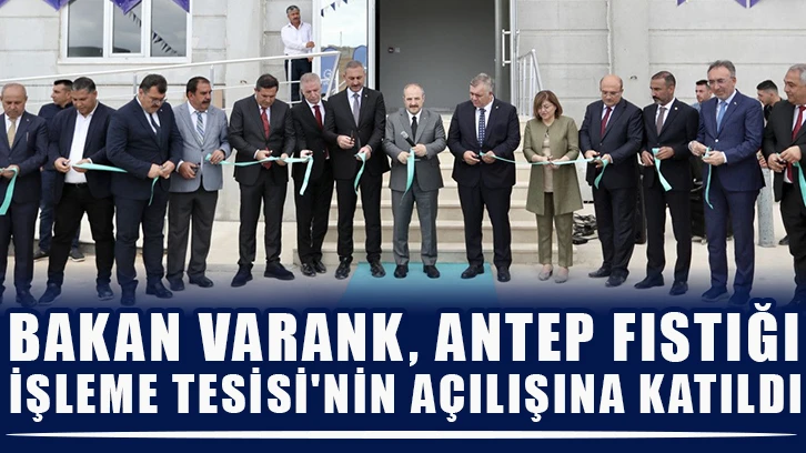Bakan Varank, Antep Fıstığı İşleme Tesisi'nin açılışına katıldı