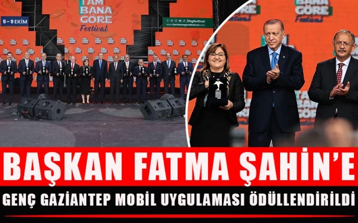 Başkan Fatma Şahin’e Genç Gaziantep mobil uygulaması ödüllendirildi