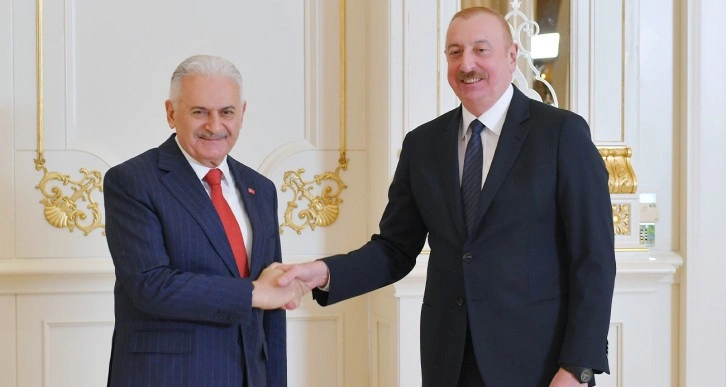 Binali Yıldırım, Azerbaycan Cumhurbaşkanı İlham Aliyev ile buluştu