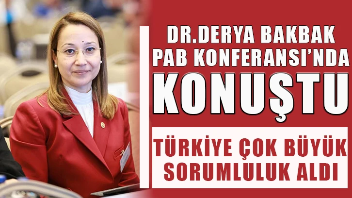 Dr. Bakbak: Türkiye çok büyük sorumluluk aldı