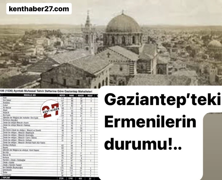 Gaziantep’teki Ermenilerin geçmişi yanlış biliniyor!..