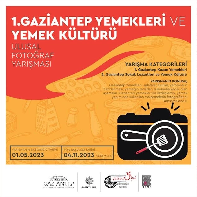 Gaziantep Yemekleri ve Kültürü Temalı fotoğraf yarışması için geri sayım başladı!  Son başvuru tarihi: 4 Kasım 2023
