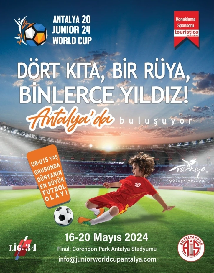 Gençlik Futbol Kupası Junior World Cup 16-20 Mayıs’ta Antalya’da yapılacak
