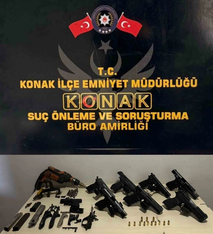 İzmir’de kaçak silah atölyesi baskınında 3 gözaltı
