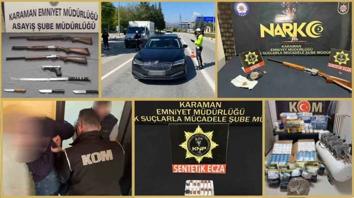 Karaman’da aranan 10 kişi tutuklandı
