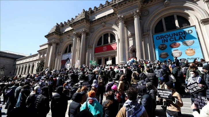 New York'ta Filistin'e Destek Gösterisi Düzenlendi