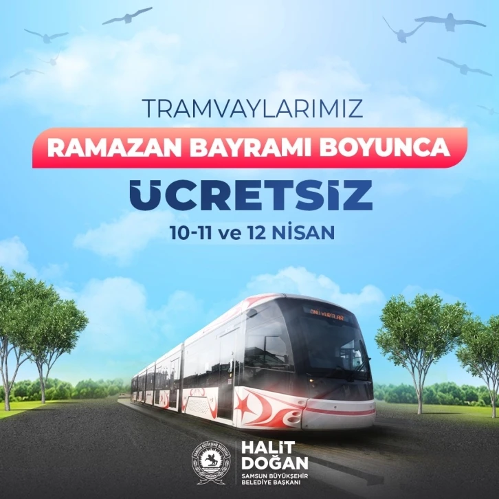Samsun’da bayramda tramvay ile bazı otobüsler ücretsiz
