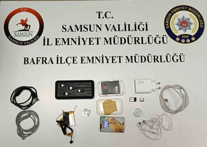 Samsun’da polis ehliyet sınavı için kiralanan kopya düzeneği ele geçirdi
