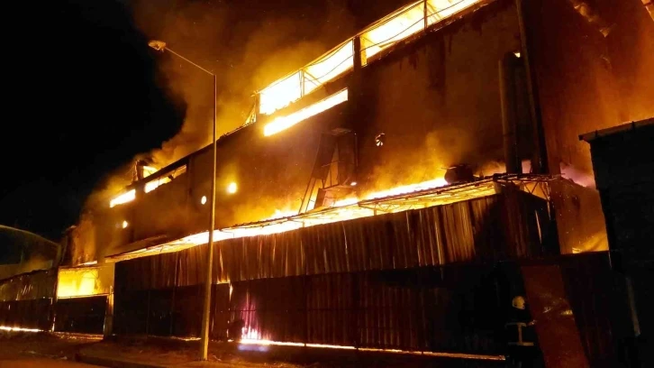 Samsun’da yatak ve koltuk fabrikasında yangın
