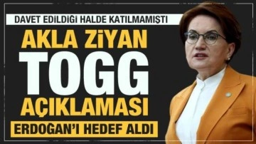 Açılışa katılmayan Akşener'den TOGG açıklaması! Erdoğan'ı hedef aldı