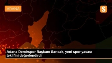 Adana Demirspor Başkanı Sancak, yeni spor yasası teklifini değerlendirdi