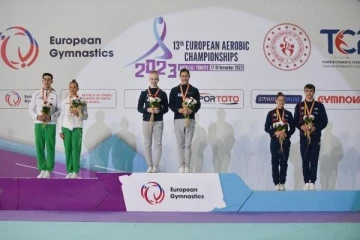 Aerobik Cimnastik Avrupa Şampiyonası'nda ilk madalyalar verildi