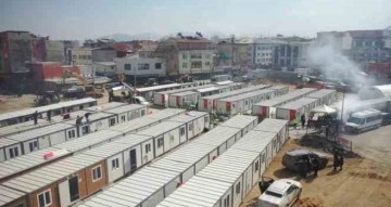 Afet bölgesindeki ilk ’konteyner çarşı’, yarın Elbistan’da hizmet verecek