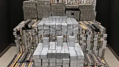 Midyat'ta bir araçtan 13 bin 500 paket yasa dışı sigara çıktı