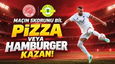 Petrolspor- Erokspor maçının skorunu bil pizza veya hamburger kazan