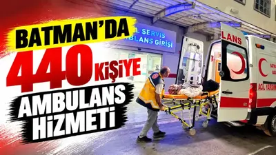 Batman’da belediye ambulansları yıl içinde 440 kişiye ulaştı