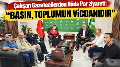 Batman’da gazetecilerden HÜDA PAR yönetimine ziyaret ve ortak akıl vurgusu
