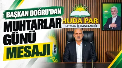 Mehmet Emin Doğru’dan muhtarlara teşekkür mesajı