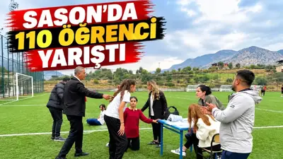 Sason’da Cumhuriyet Kupası için 110 öğrenci piste çıktı