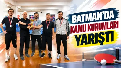 Batman’da masa tenisi turnuvasında dereceye giren kurumlar belli oldu