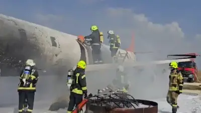 Şanlıurfa GAP Havalimanı’nda uçak yangını senaryolu kurtarma tatbikatı yapıldı
