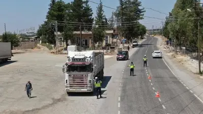 Kilis yollarında trafik kurallarına dronla kontrol