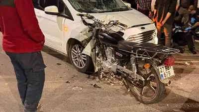 İslahiye’de motosiklet ve hafif ticari araç çarpıştı: Sürücü yaralandı