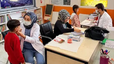 Kâhta’da köy okullarındaki öğrencilere ağız ve diş sağlığı eğitimi