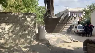 Adıyaman’da silahlı kavganın ardından kaçak yapılar yıkıldı