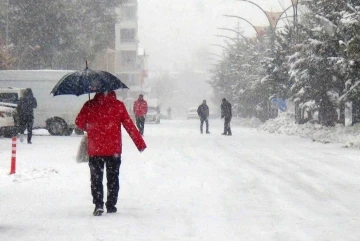 Ahlat’ta kar yağışı

