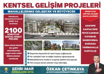 AK Parti Karabük Belediye Başkan Adayı Çetinkaya, Karabük'e 2 Bin 100 Konut Yapacak