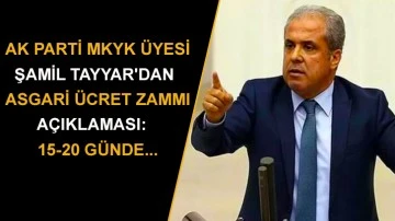 AK Parti MKYK Üyesi Şamil Tayyar'dan asgari ücret zammı açıklaması: 15-20 günde...