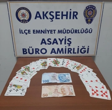 Akşehir’de kumar baskını: 20 bin 275 lira ceza
