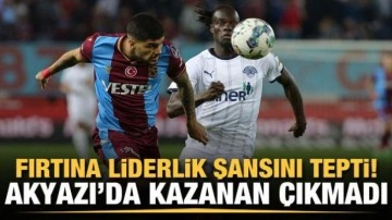 Akyazı'da kazanan çıkmadı! Trabzonspor liderlik şansını tepti